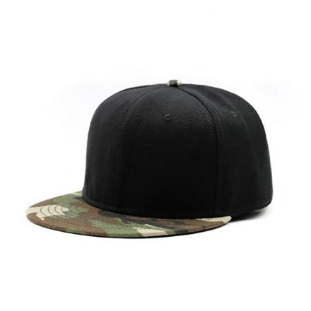 軍迷迷彩平沿帽定制